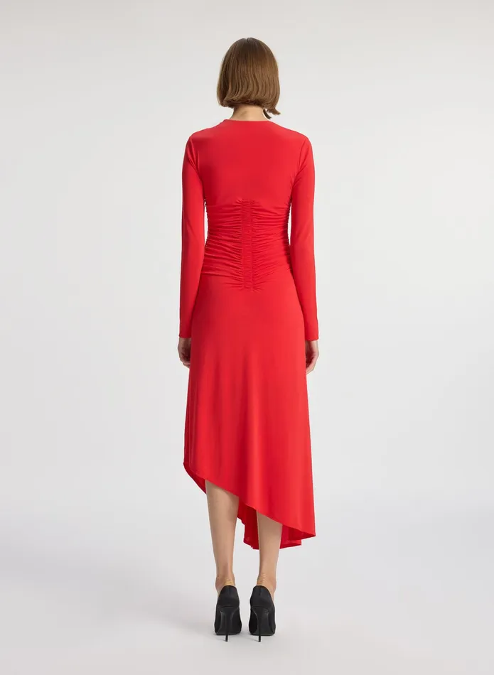ALC Dresses Adeline Jersey Midi Dress Ruby 8211 Women