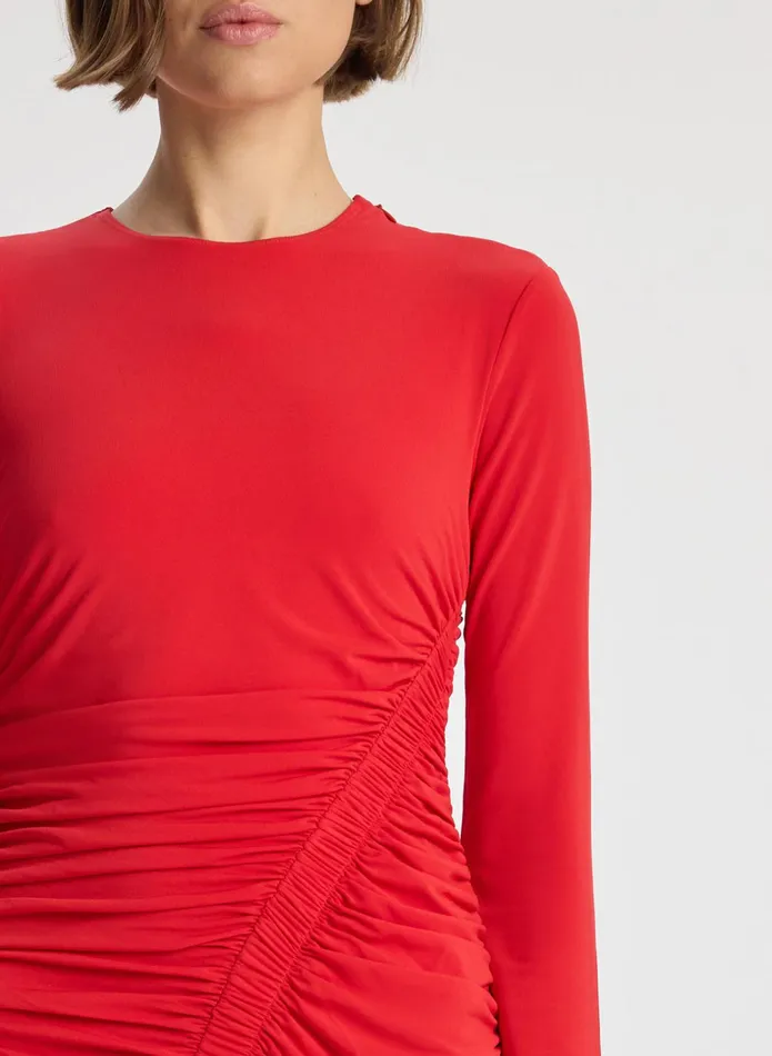 ALC Dresses Adeline Jersey Midi Dress Ruby 8211 Women