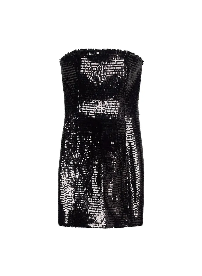 ALC Dresses Elsie Strapless Sequin Mini Dress Black 8211 Women