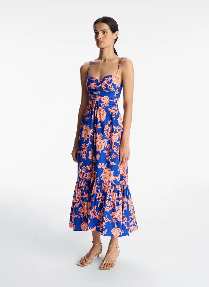 ALC Dresses Lilah Cotton Midi Dress Regal Multi 8211 Women