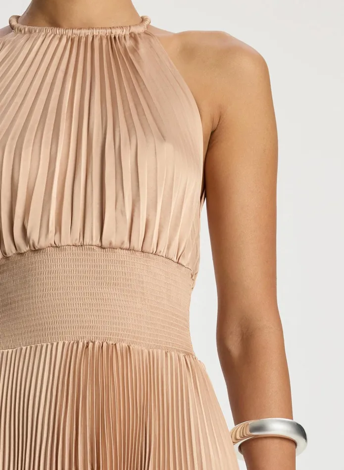 ALC Dresses Renzo Ii Satin Pleated Dress Bella 8211 Women