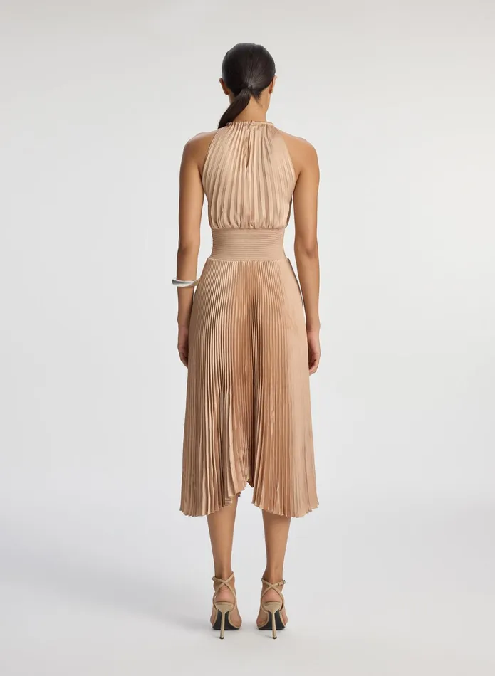 ALC Dresses Renzo Ii Satin Pleated Dress Bella 8211 Women