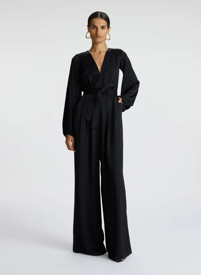 ALC Jumpsuits Imogen Satin Jumpsuit Black 8211 Women