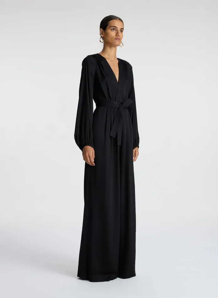 ALC Jumpsuits Imogen Satin Jumpsuit Black 8211 Women