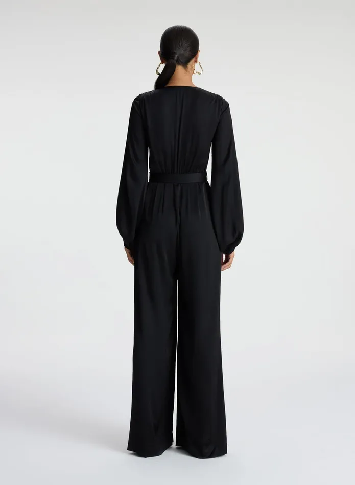 ALC Jumpsuits Imogen Satin Jumpsuit Black 8211 Women