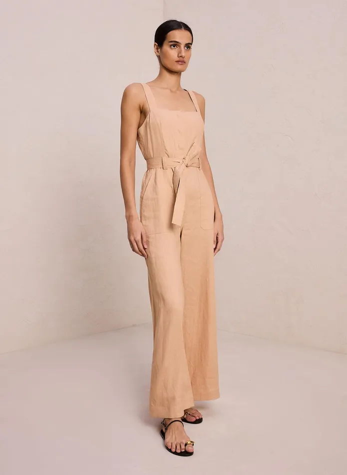 ALC Jumpsuits Winslow Linen Jumpsuit Biscotti 8211 Women