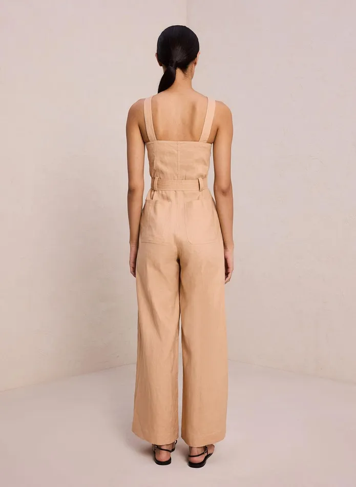 ALC Jumpsuits Winslow Linen Jumpsuit Biscotti 8211 Women