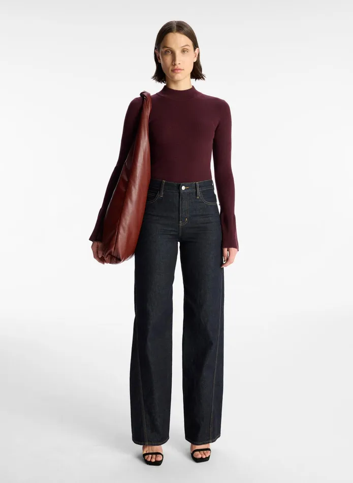 ALC Sweaters Devin Stretch Wool Sweater Deep Carob 8211 Women