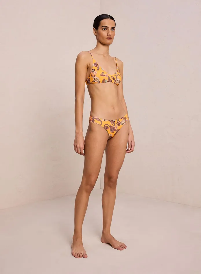 ALC Swim Cleo Scoop Bikini Top Limone Multi 8211 Women