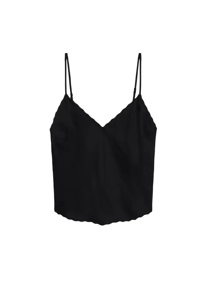 ALC Tops Malia Scalloped Camisole Top Black 8211 Women