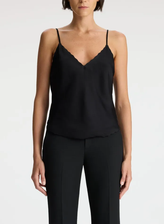 ALC Tops Malia Scalloped Camisole Top Black 8211 Women
