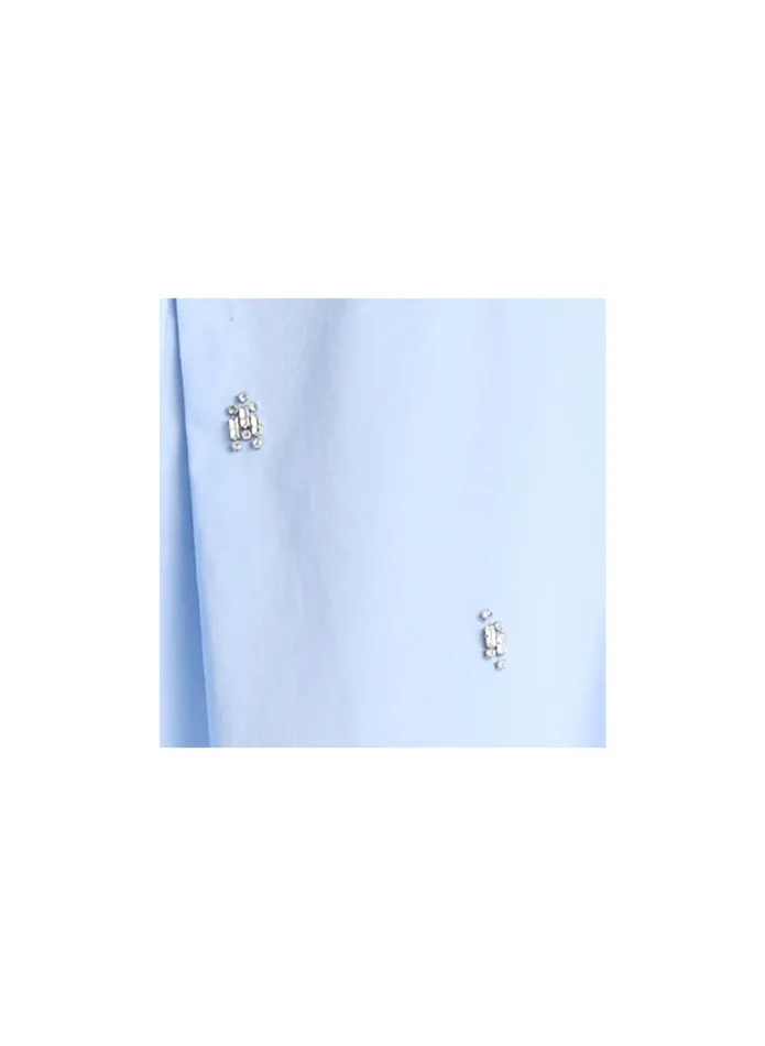 ALC Tops Monica Embellished Cotton Top Sky Blue 8211 Women