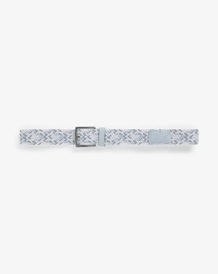 Accessories SILENT TREATMENT STRETCH WOVEN BELT Optic White TravisMathew Belts