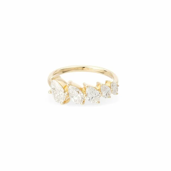 Adina Reyter Statement Graduated Pear Diamond Ring 8211 Lab Grown 8211 Rings