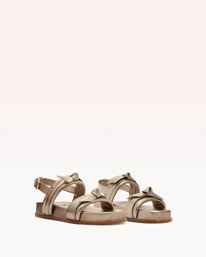 Alexandre Birman Soft Clarita Sport Sandal 8211 Gold Flat Sandals 8211 Luxury Comfortable Sandals Luna Women Alexandre Birman Flats