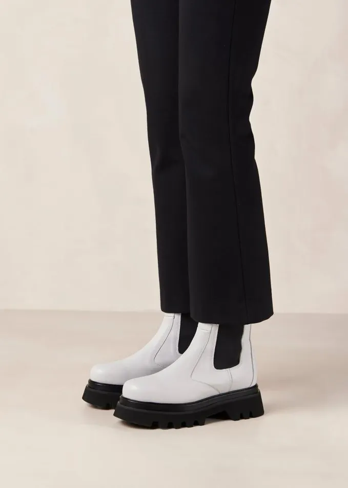 ALOHAS Boots Women All Rounder 8211 Black And White Leather Boots