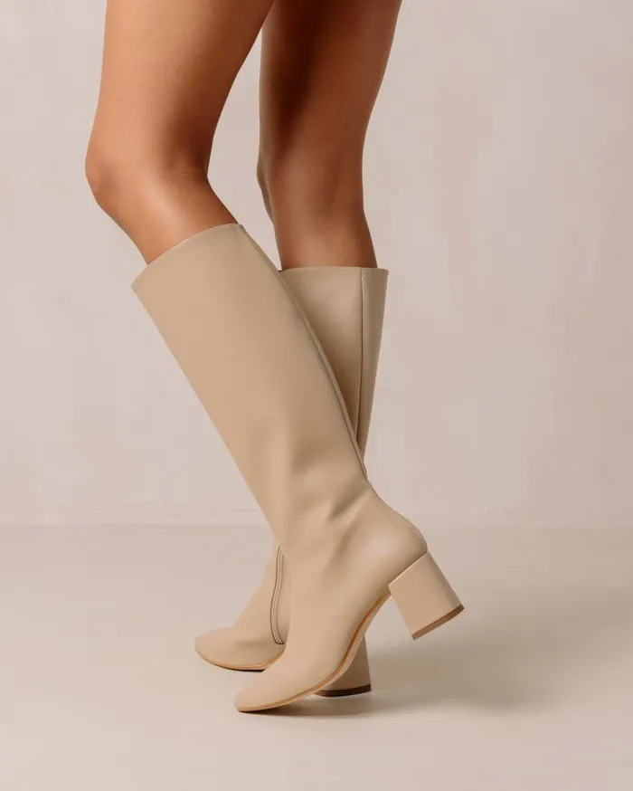 ALOHAS Boots Women Chalk 8211 Beige Vegan Leather Boots