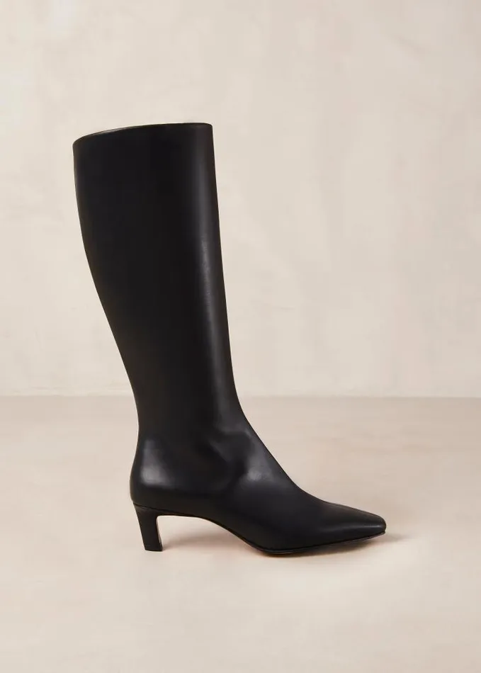 ALOHAS Boots Women Rory 8211 Black Leather KneeHigh Boots