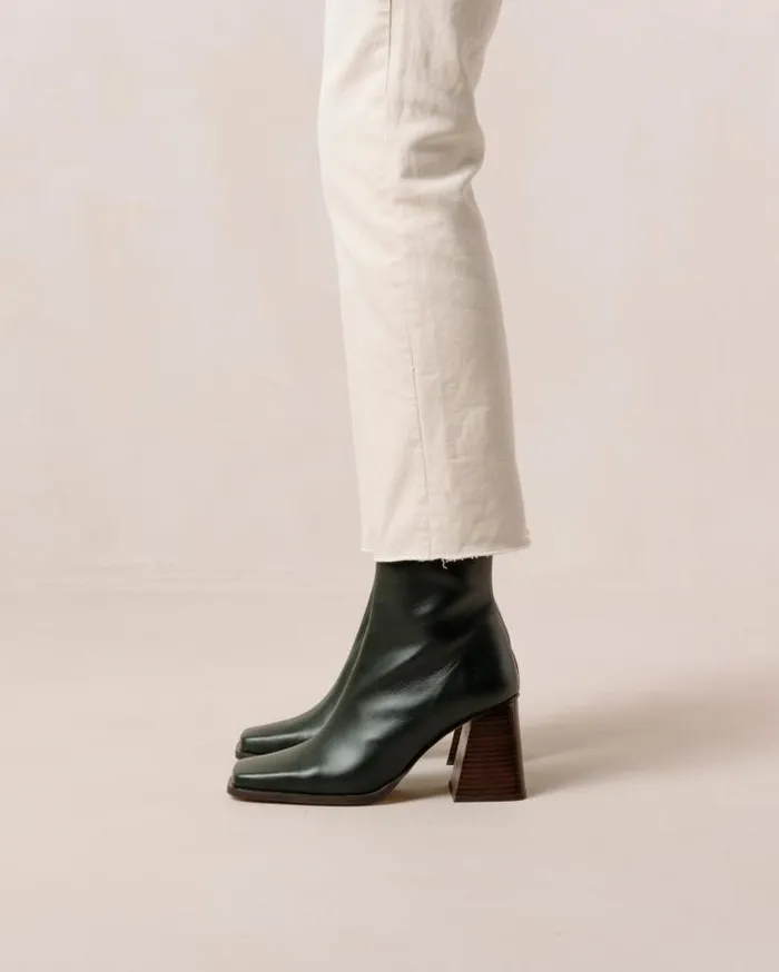 ALOHAS Boots Women South 8211 Dark Green Leather Boots