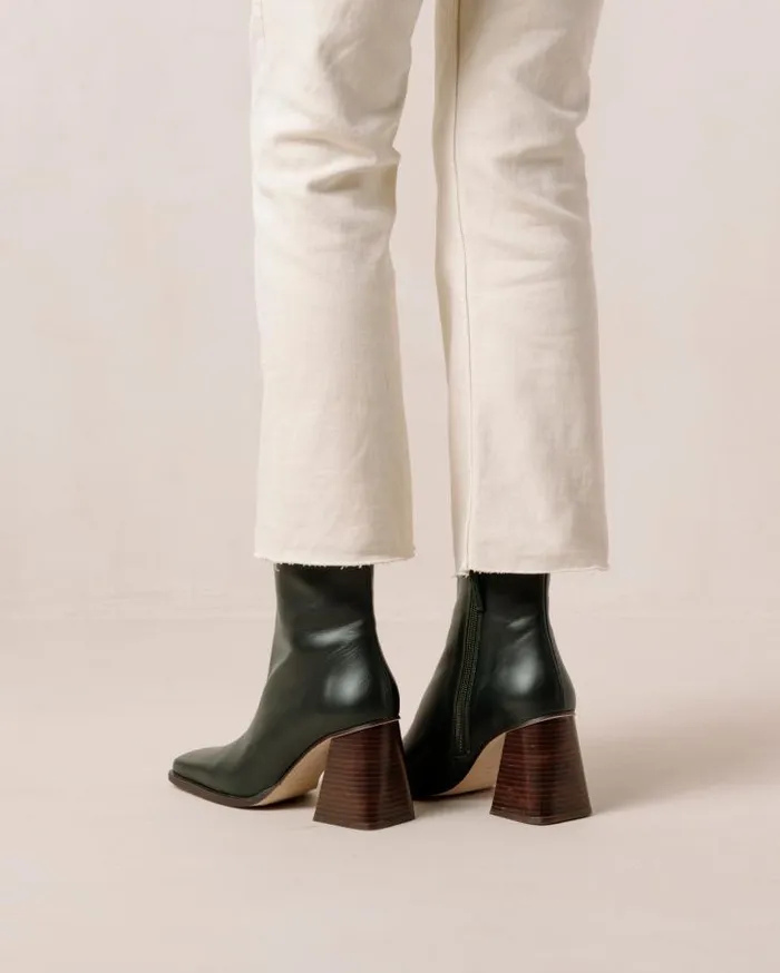 ALOHAS Boots Women South 8211 Dark Green Leather Boots