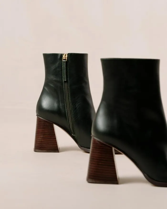ALOHAS Boots Women South 8211 Dark Green Leather Boots