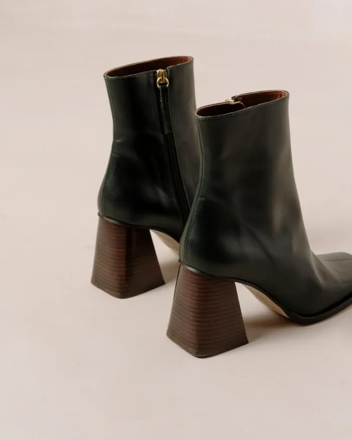 ALOHAS Boots Women South 8211 Dark Green Leather Boots
