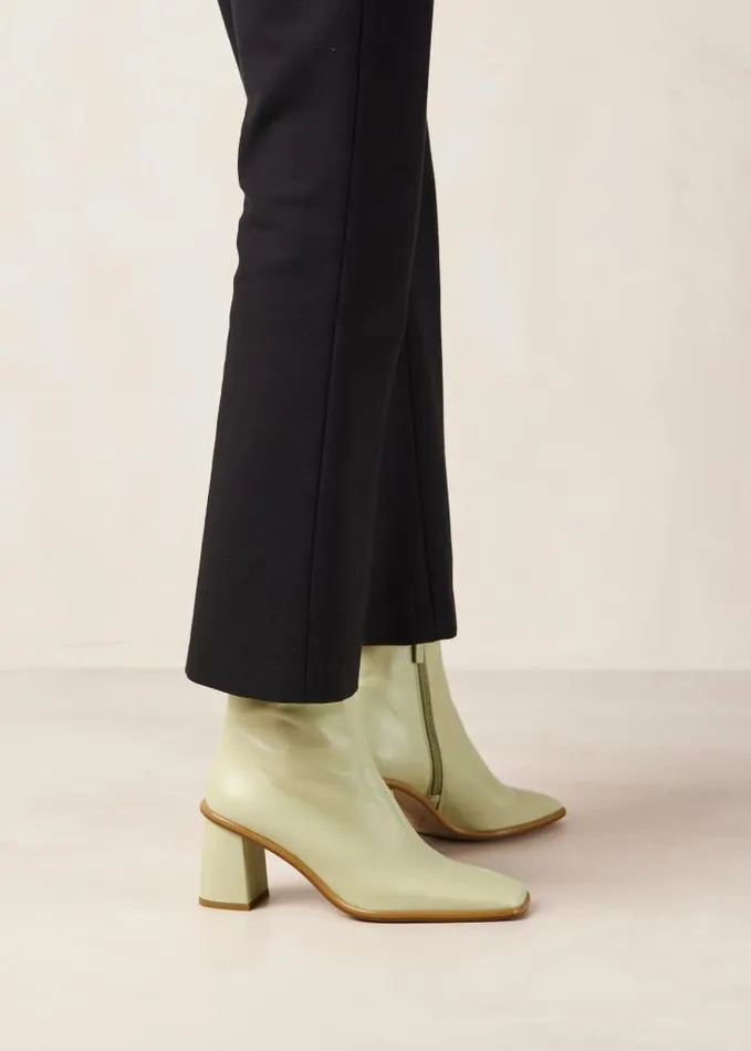 ALOHAS Boots Women West Cape 8211 Green Leather Boots