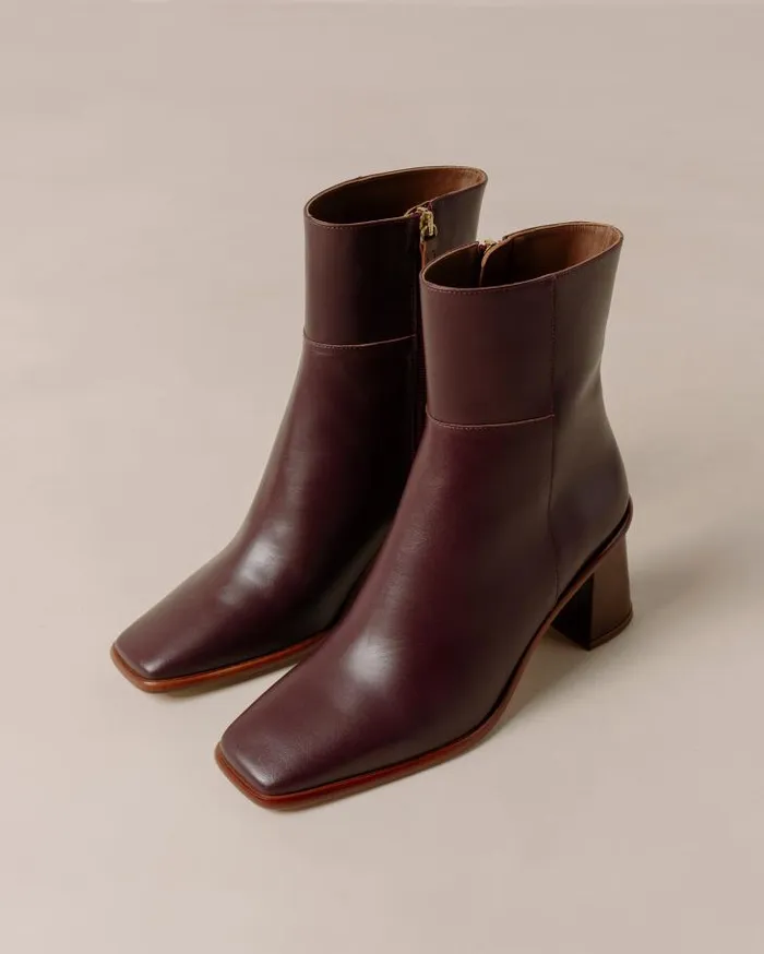 ALOHAS Boots Women West Vintage 8211 Red Leather Boots