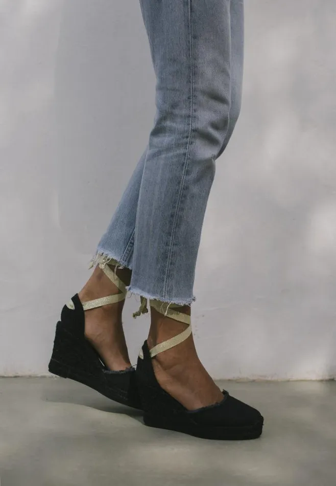 ALOHAS Espadrilles Women Clara By Night 8211 Black Canvas Espadrilles