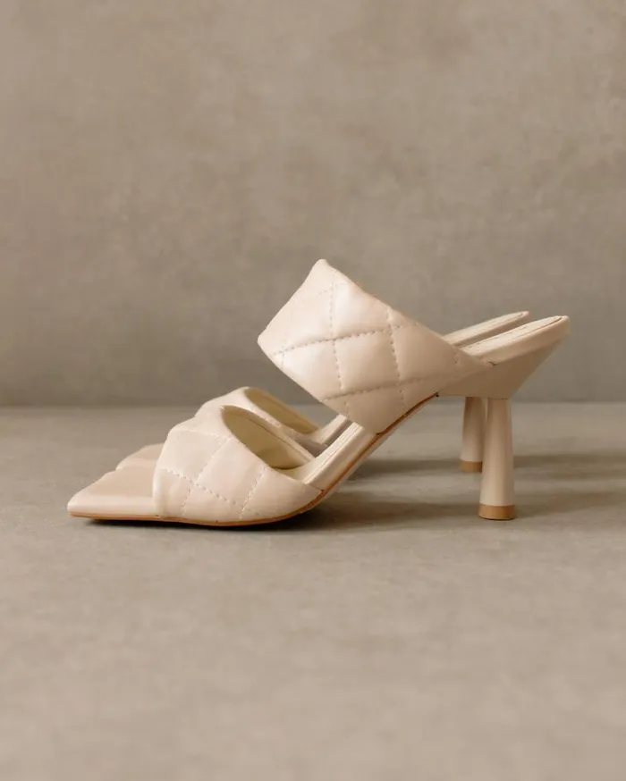 ALOHAS Mules Women Conner 8211 White Leather Sandals