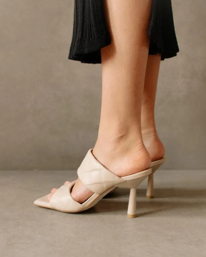 ALOHAS Mules Women Conner 8211 White Leather Sandals