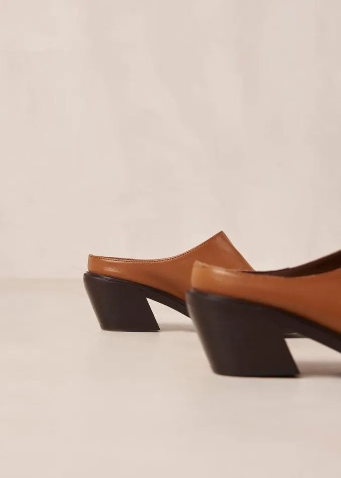ALOHAS Mules Women Lorenzo 8211 Brown Leather Mules