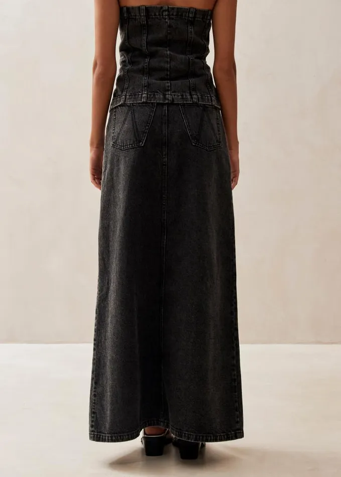 ALOHAS Skirts Women Mariana 8211 Black Denim Skirt
