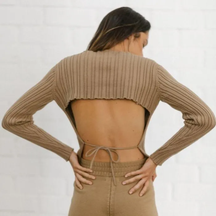 ALOHAS Sweaters and Cardigans Women Honest 8211 Brown Knit Top