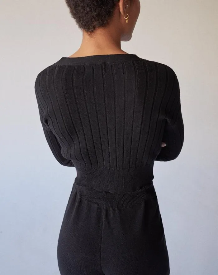 ALOHAS Tops Women Tender 8211 Black Cardigan