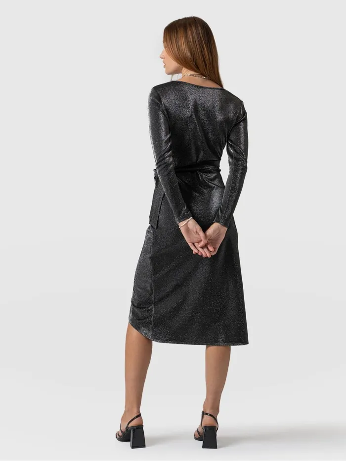 Amelia Wrap Dress 8211 Silver Silver Women Saint And Sofia Dresses