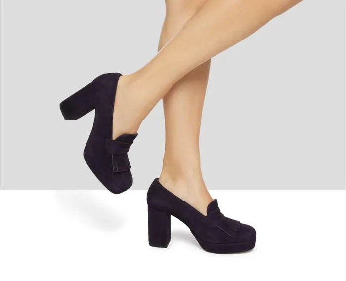 Audley Shoes High Heel Leather Shoe Isaura Purple Women High Heel