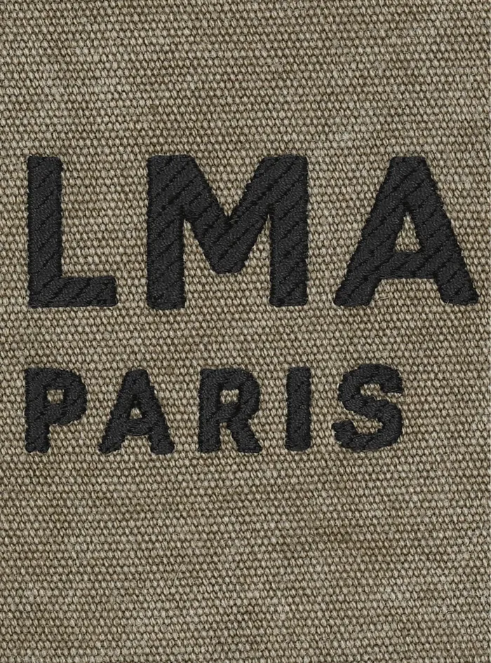 Balmain BArmy Canvas And Leather Clutch Khaki Women Crossbody Bags