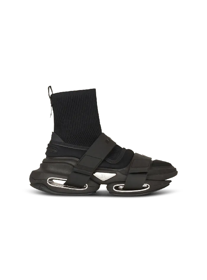 Balmain BBold Hightop Sneakers With Straps Black Men Sneakers