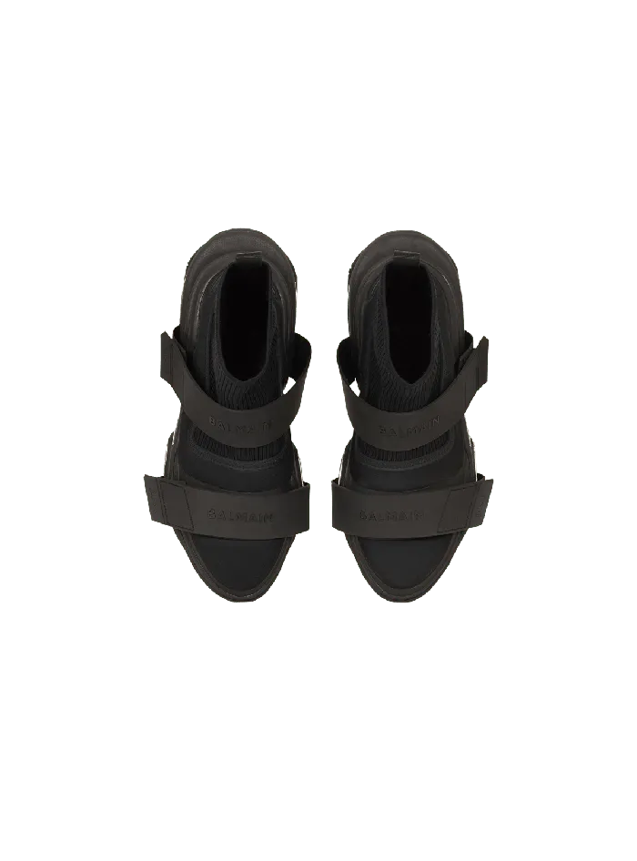 Balmain BBold Hightop Sneakers With Straps Black Men Sneakers