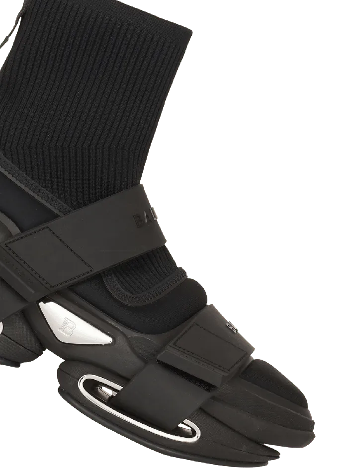 Balmain BBold Hightop Sneakers With Straps Black Men Sneakers