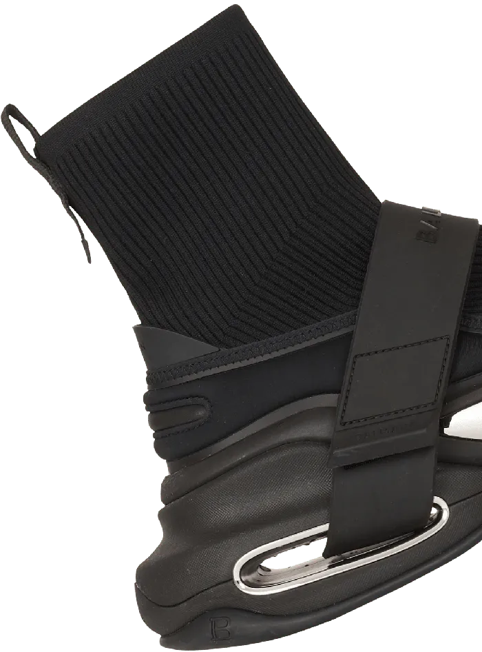 Balmain BBold Hightop Sneakers With Straps Black Men Sneakers