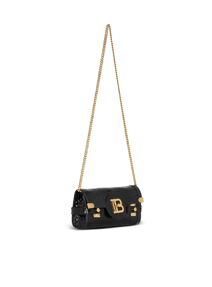 Balmain BBuzz Pouch 23 Leather Clutch Black Women Clutches
