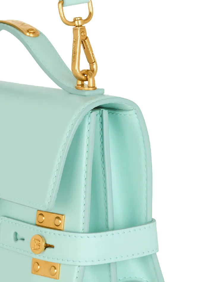 Balmain BBuzz Shoulder 24 Calfskin Bag Blue Women Handbags