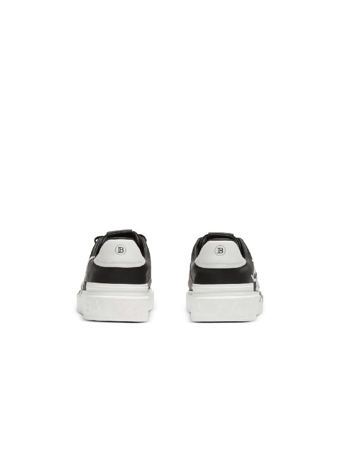 Balmain BCourt Printed Leather Sneakers Black Men Sneakers