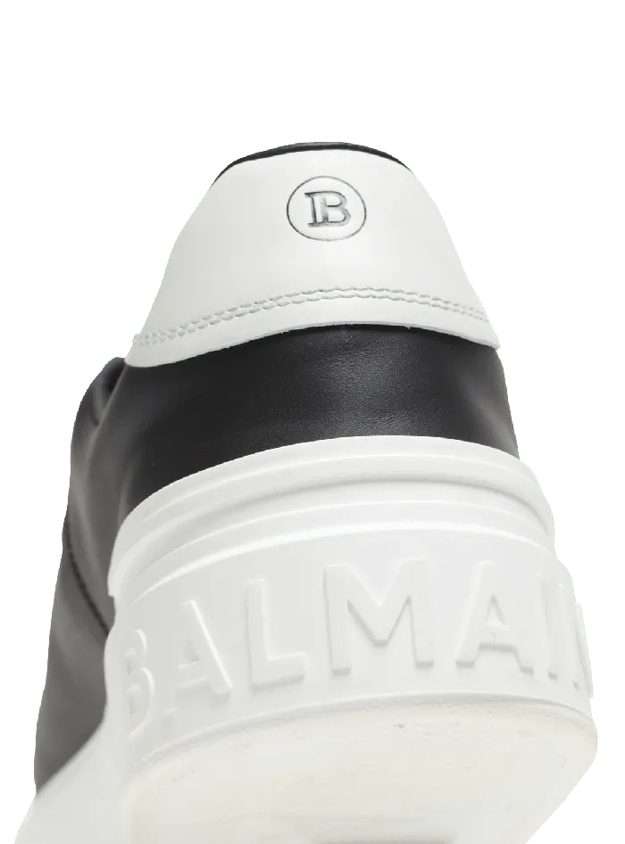Balmain BCourt Printed Leather Sneakers Black Men Sneakers