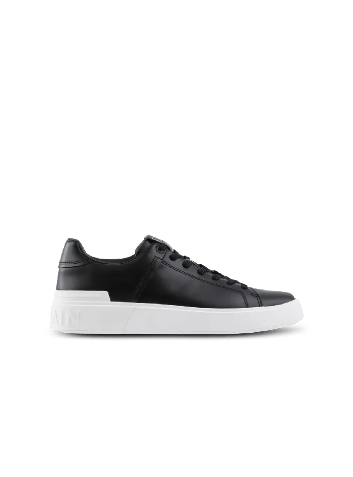 Balmain BCourt Trainers In Calfskin Black Women Sneakers