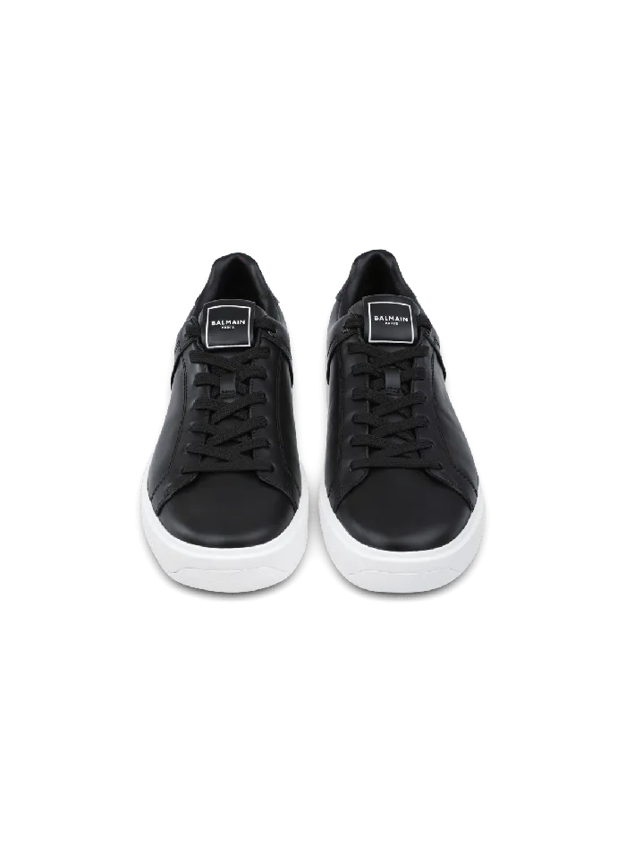 Balmain BCourt Trainers In Calfskin Black Women Sneakers