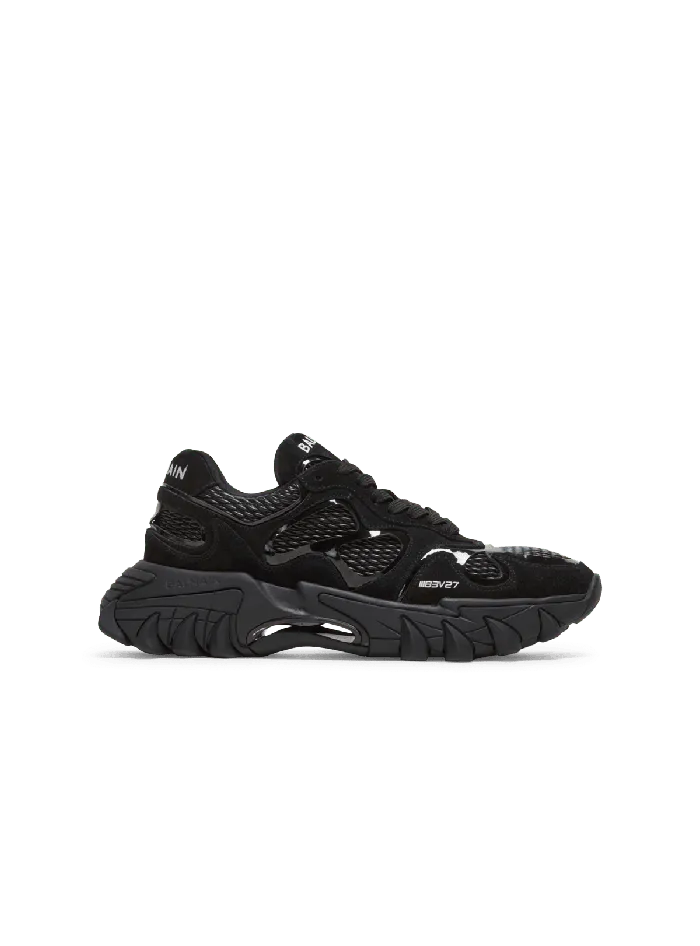 Balmain BCourt Trainers With Jacquard Monogram Black Women Sneakers