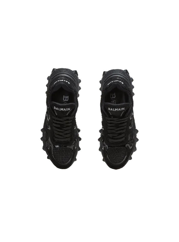 Balmain BCourt Trainers With Jacquard Monogram Black Women Sneakers